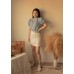 Button Half Pleated Skirt